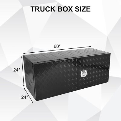 #ad 60quot;X24quot;X24quot; Pickup Truck Trunk Bed Tool Box W Barn Door Trailer Storage Lock $537.97