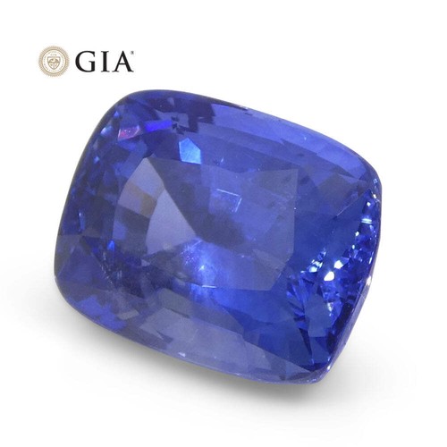 Cuscino 3,36 ct zaffiro blu certificato GIA Sri Lanka - Foto 19 di 24
