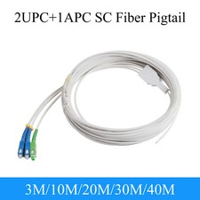 Fiber Optical Pigtail 2UPC 1APC SC 3-Core Single-mode Simplex Indoor Wire 3M-40M