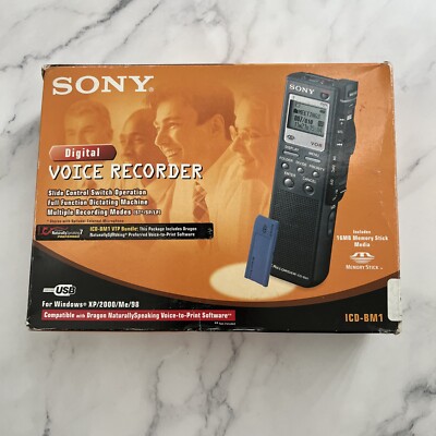 SONY Digital Voice Recorder with 32MB Sony Memory Stick: ICD-BM1A