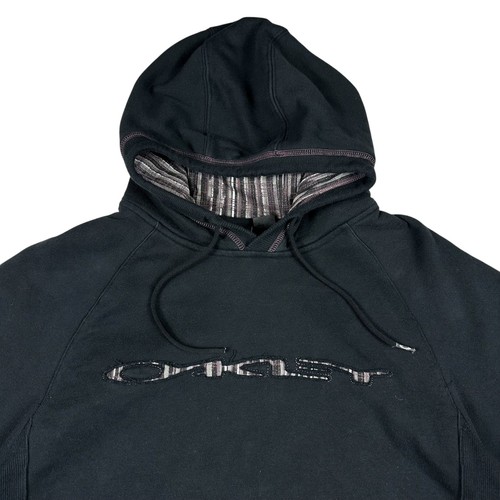 Vintage Oakley Hoodie Black Spellout Logo - Picture 2 of 6