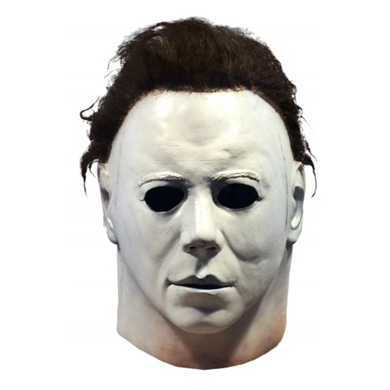 Masque halloween Blanc Michael Myers horreur Accessoires de Carnaval en Latex