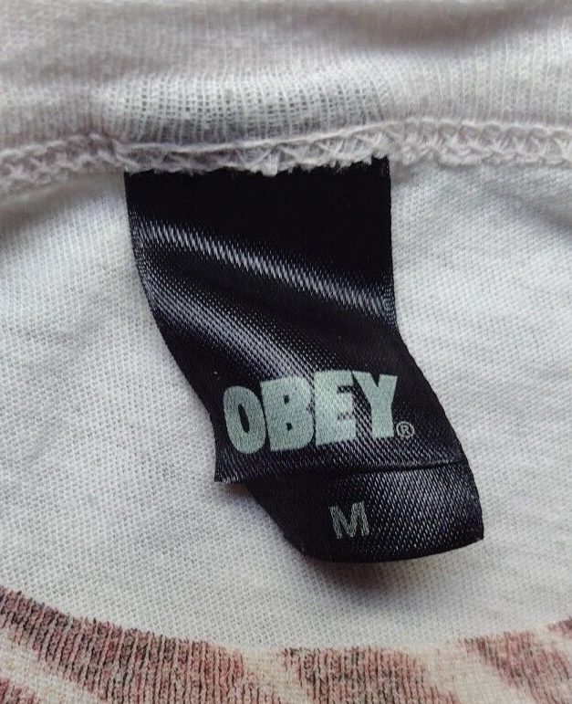 Camiseta Obey Propaganda Rosa Duotono Bandana Niña Paz Estampado por Todas Partes Mediana Foto 4 de 4