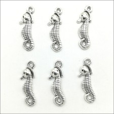 50pcs Sea Horse Antique Silver Charms Pendants DIY Jewelry Findings 22 7mm