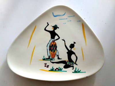 Annelise Beckh Ceramic Empty Pocket Schmider 1958 Africanist Decor