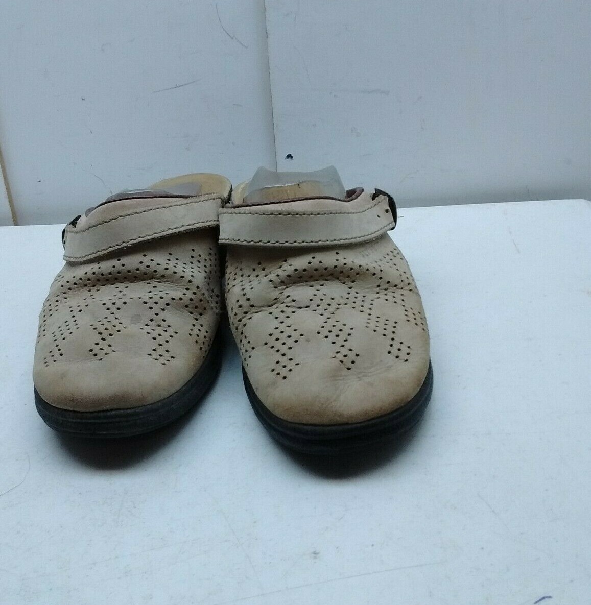 Fly Flot Italian Tan Brown Leather Slip On Slide Mule Sandal  display picture 2