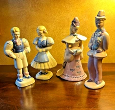 VINTAGE KAY FINCH FIGURES - 2 COUPLES - GODEY & PEASANT - EXCELLENT CONDITION