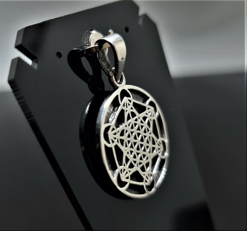 Metatron Cube Pendant STERLING SILVER 925 Sacred Geometry Archangel Fruit of Lif - Picture 8 of 10