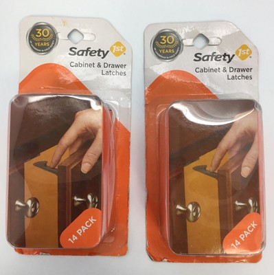 Safety 1st Baby Cabinet Locks Wide Grip Latches 2 Packs NEW Sealed Free