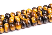 Natural Yellow Tiger Eye Beads Grade AA Rondelle Loose Beads 6x4MM 8x5MM