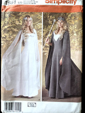 Simplicity Pattern 1551 Costume Cosplay Long Gown Size 16 18 20 22 24 UNCUT