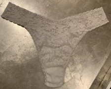 Vtg Hanky Panky Luxe White Lace Thong Bikini Panties O/S