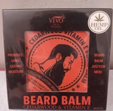 Vivo Per Lei Beard Balm Cedarwood Vitamin E & Jojoba Oil - Sealed NIB