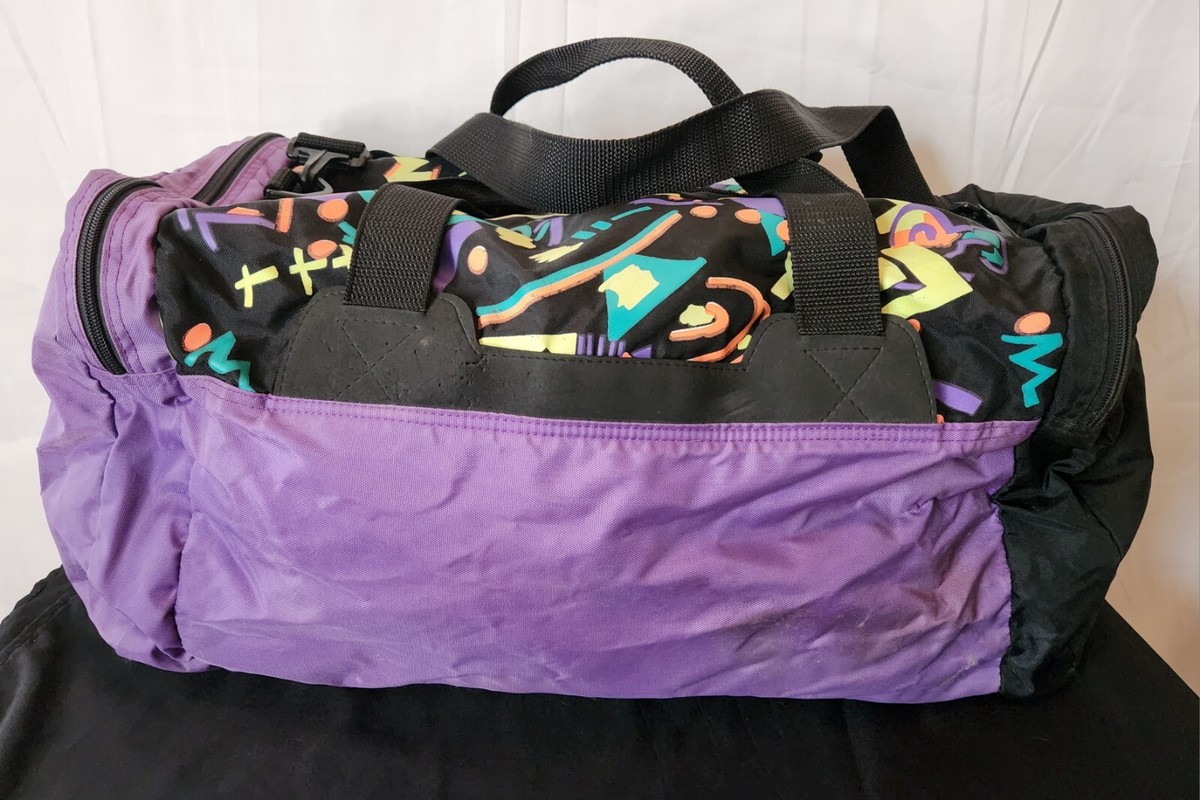 【archive】90s NIKE Tartan check Drum-bag Men Bag 90S Nike Vintage Silver Tag Drum Bag Boston Original