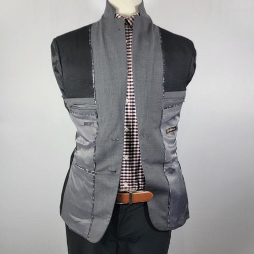 Joseph Abboud Men's Sport Coat Blazer Two Button Gray Twill Wool Sz 38S - Picture 11 of 14