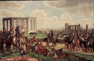 Künstler Ak Suhr, C., Baschkiren vor Hamburg 1814, Märzfeier 1913 - 4866672