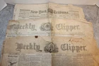 3 ORIGINAL CIVIL WAR NEWSPAPERS NEW YORK TRIBUNE & BALTIMORE WEEKLY CLIPPER #1