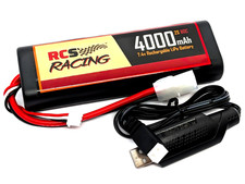 Tamiya Battery Upgrade Lipo. 7.4V 2S, 4000mAh 80C + USB Charger. long 2X Runtime