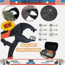 305PCS Heavy Duty Snap Fastener Set - Adjustable Snap Setter Tool for Tarps
