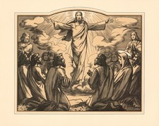1906 Vintage Bible Illustration: The Ascension of Jesus Christian Art Print