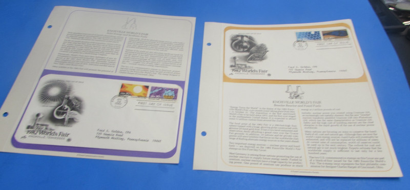 1982 WORLD'S FAIR - KNOXVILLE TENN - FIRST DAY COVER - ARTCRAFT - LOT OF TWO