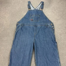 Dickies Dungarees Womens 44x32 Blue Bib Overalls Workwear Denim Carpenter Lady