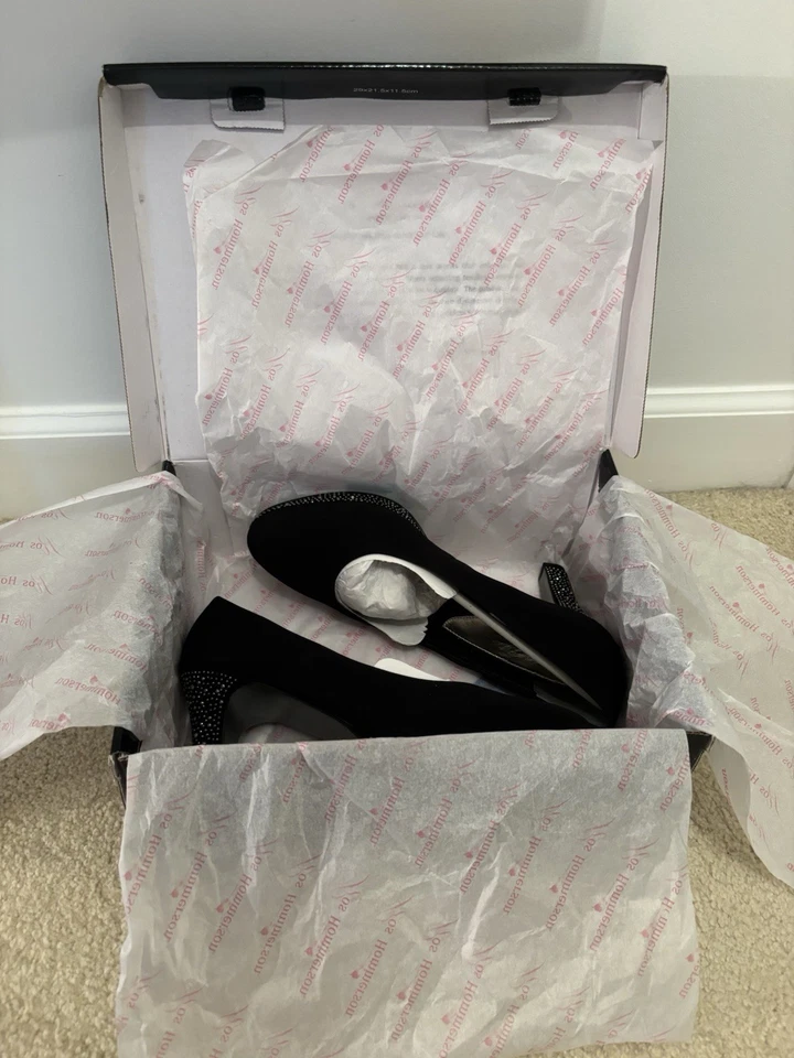 NUEVO EN CAJA Ros Hommerston Sasha plataforma de diamantes de imitación bomba negra - 8 1/2 Foto 4 de 4