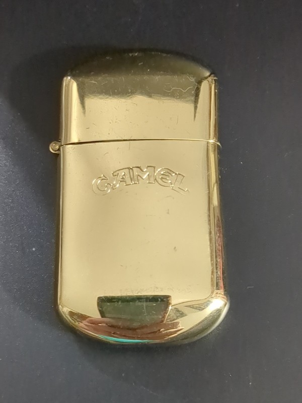 Gold Tone Camel Cigarette Lighter