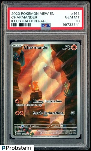 2023 Pokemon MEW EN Illustration Rare #168 Charmander PSA 10 GEM MINT