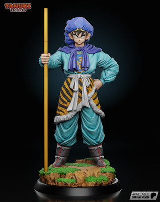 Son-Goku von Tanuki Fan Art 1:12 Statue Resin 3D gedruckt DIY Modellbausatz