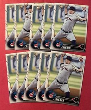 10-Shane Bieber 2016 Bowman Draft 1st Bowman #BD-68 RC Indians Blue Jays