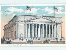 W-border POST OFFICE SCENE New Haven Connecticut CT o/19 AF1072