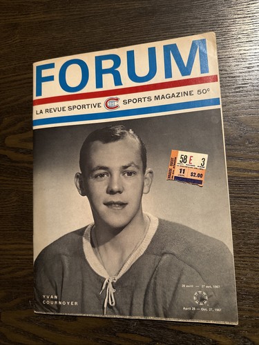 REVISTA FORO HOCKEY 1967 REVISTA OFICIAL con talón Yvan Cournoyer - Imagen 1 de 7
