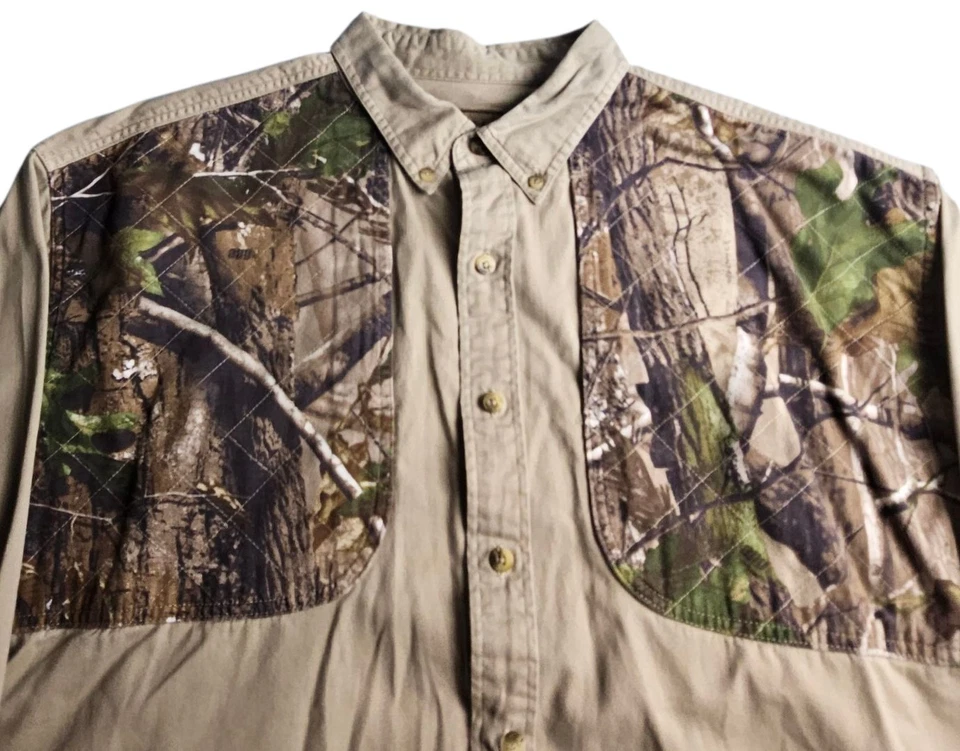 Magellan Sportswear Khaki Shooting Shirt Realtree Camo Men 3XL Gorpcore Hunting  - Image 3 of 4