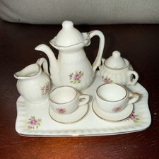 10 Piece Floral Miniature Tea Set