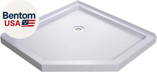 Slimline 38 In. D X 38 In. W X 2 3/4 In. H Corner Drain Neo-Angle Shower Base in