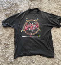 Vintage 1991 SLAYER Shirt - BROCKUM License -...