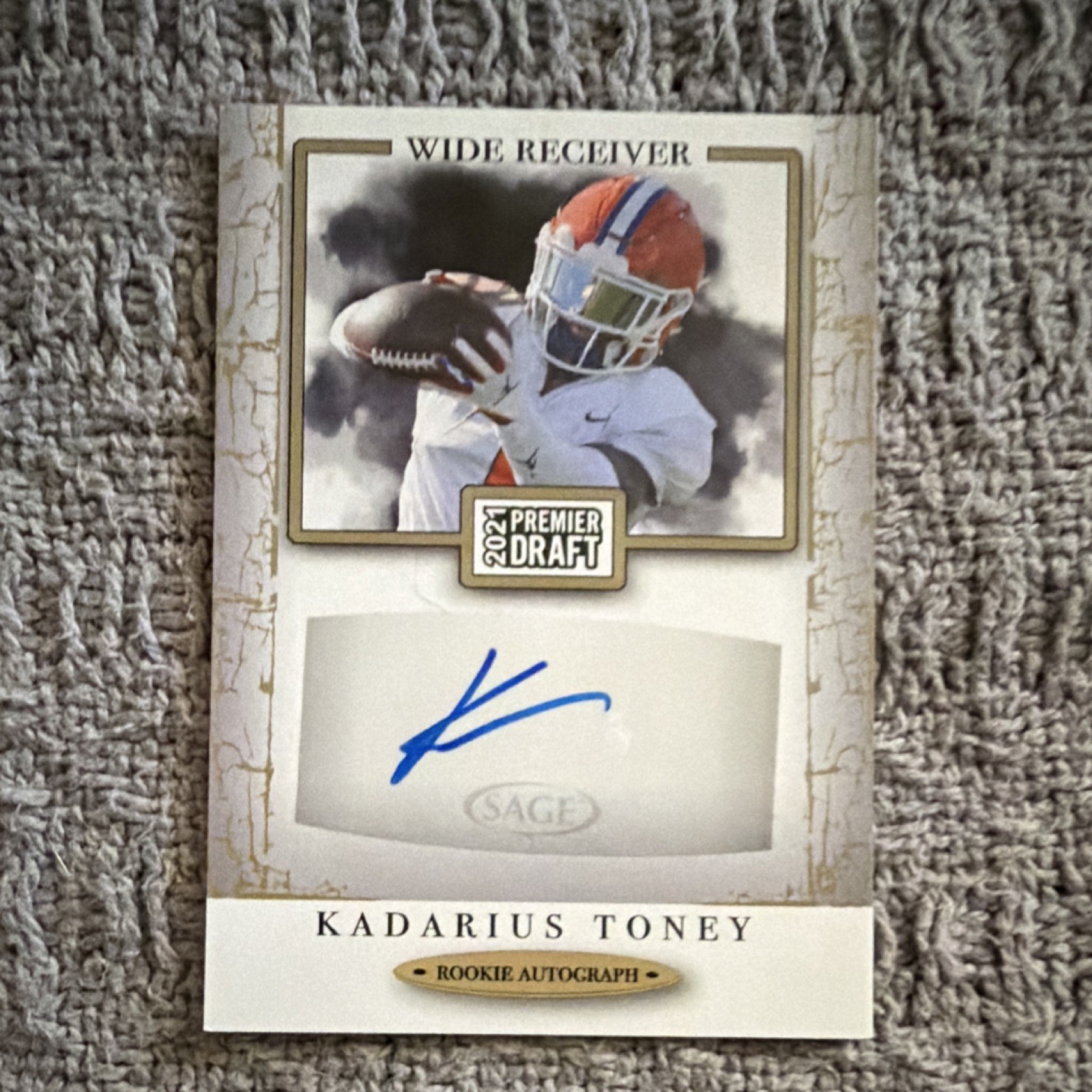 Kadarius Toney Sage Hit Premier Draft Autograph #A141 Base