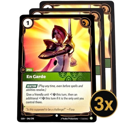 3x En Garde OGN Riftbound Playset NM #046/298