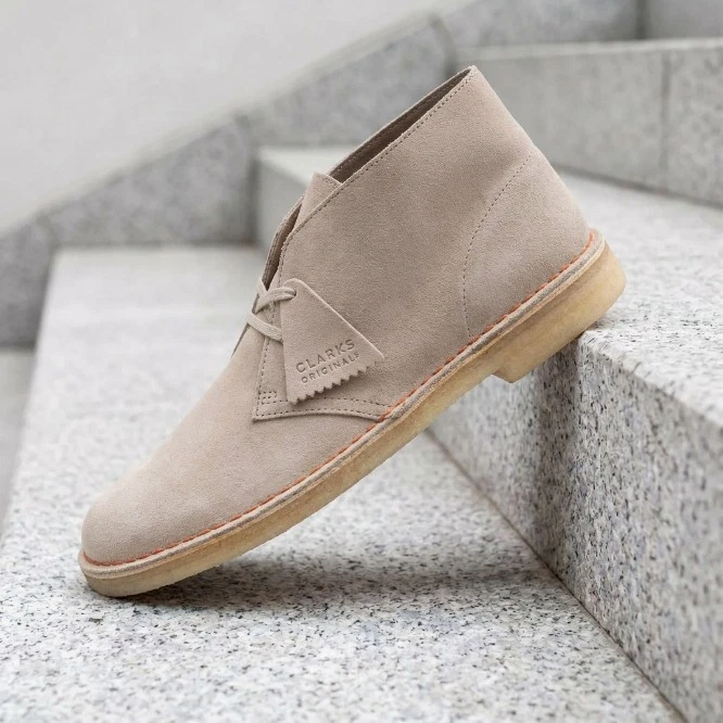 Clarks Men\'s Size US 13 Sand Suede Leather Desert Dress Boot Beige Taupe Chukka Clarks desert boot sand - Gem main image 4