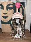 Authentic Starbucks Bearista Glass Pink Drink Bear Cup with Straw Clear/Pink — photo 1