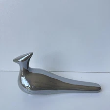 Firefly Home Collection Antique Jaru Art Pottery bird sculpture silver color OS