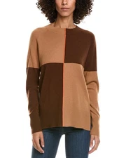 Incashmere Colorblocked Wool & Cashmere-Blend Sweater Women's