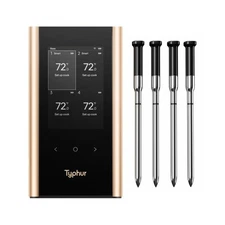 Typhur Sync Gold Quad Wireless WiFi Meat Thermometer, 4 Slim Probes, 6 Sensors
