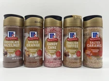 McCormick Finishing Sugar SET 5 🎄Candy Cane, Orange, Toffee, Caramel, Hazelnut 