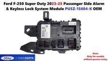 Ford F250sd 2023-25 Passenger Side Alarm Keyless Lock System Module Pu5z15604k
