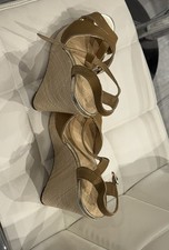 OASIS Wedge Heeded Solid Leather Sandals UK 6. Elegant & super comfy. Brand New