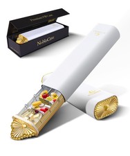 Premium Weekly Pill Organizer, 7 Day Cute Compact Pill Case for Purse, Fancy ...