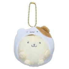 Sanrio Pompompurin Plush Keychain Mini Stuffed Ball Bag Charm Used