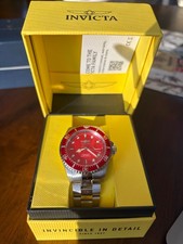 OROLOGIO DA UOMO INVICTA PRO DIVER PROFESSIONAL 22048 DIVER WR 200M QUARZO ROSSO DATA 